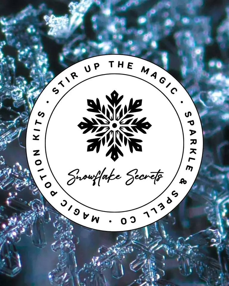 Snowflake Spells magic potion kit by Sparkle & Spell Co., icy blue sensory play potion inspired by calm patience and gentle magic, New Zealand